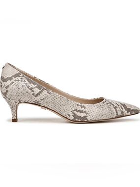 SAM EDELMAN DORI ROCCIA SNAKE PRINT KITTEN HEEL PUMPS 8.5